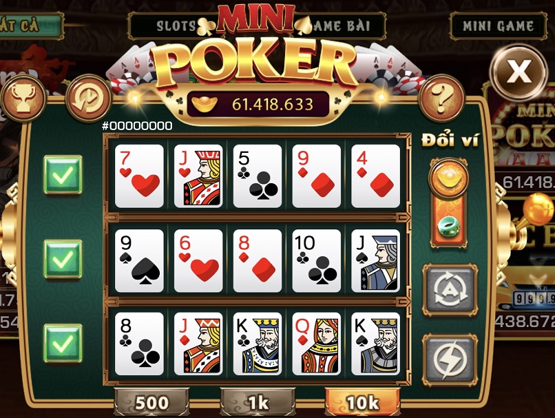 Mẹo chơi mini poker dễ thắng