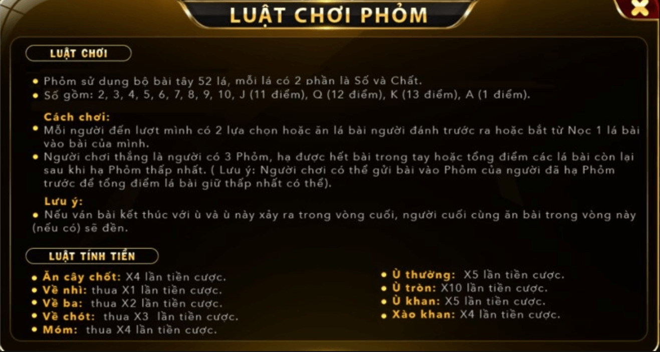 Luật chơi Phỏm