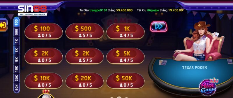 Tổng quan về Texas Poker tại Sin88