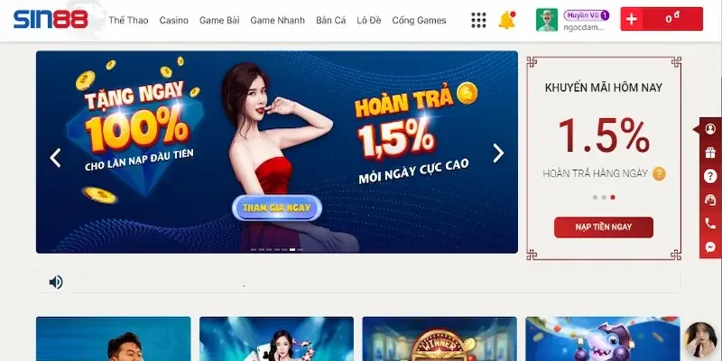 Đón chào siêu ưu đãi từ Sin88 bet - nhà cái trực tuyến hàng đầu 2025